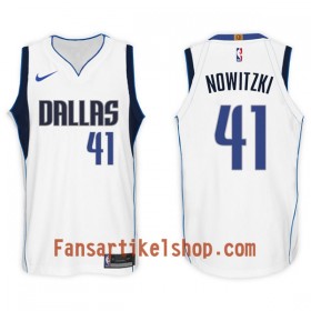 NBA Dallas Mavericks Trikot Dirk Nowitzki 41 Nike 2017-18 Weiß Swingman - Herren